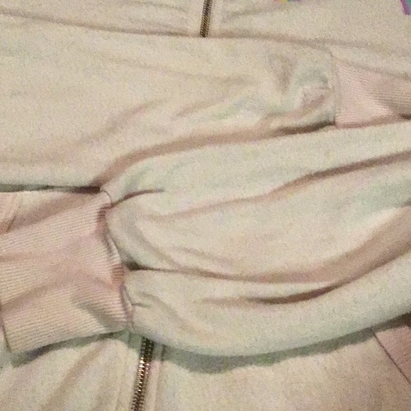 WILDFOX Pale PINK Hoody ZIP UP Rainbow DESIGN FRONT / BACK  SMALL - Picture 4 of 5